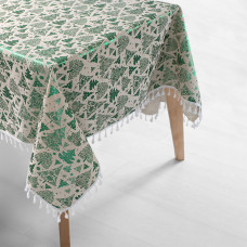 Скатертина Lotus Home - New Year зелена 140*180