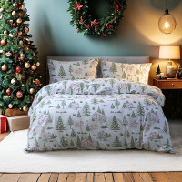 Постільна білизна Lotus Home Фланель - Snowy Forest євро