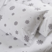 Постільна білизна Lotus Home Фланель - Crystal Snow євро