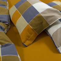 Постільна білизна Lotus Home Фланель - Lucca гірчичний євро