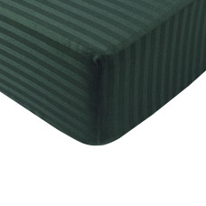 Простирадло Lotus Готель - Сатин Страйп 1*1 смарагд Туреччина 90*200*25 на резинці