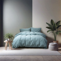 Постільна білизна Lotus Home Washed cotton - Kansas блакитний євро