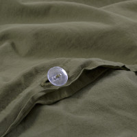 Постільна білизна Lotus Home Washed cotton - Kansas зелений євро