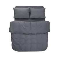 Постільна білизна Lotus Home Washed cotton - Kansas антрацит євро