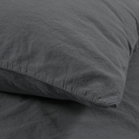 Постільна білизна Lotus Home Washed cotton - Kansas антрацит євро