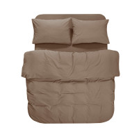 Постільна білизна Lotus Home Washed cotton - Kansas коричневий євро