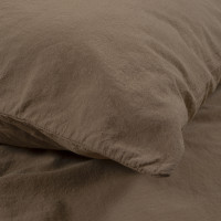 Постільна білизна Lotus Home Washed cotton - Kansas коричневий євро