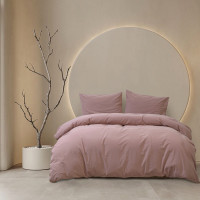 Постільна білизна Lotus Home Washed cotton - Kansas пудровий євро