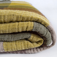 Покривало Lotus Home - Lucca muslin гірчичний 240*260