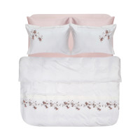 Постільна білизна Dantela Vita сатин з вишивкою - Anetta євро