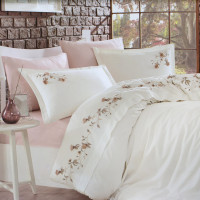 Постільна білизна Dantela Vita сатин з вишивкою - Anetta євро