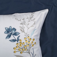 Постільна білизна Dantela Vita сатин з вишивкою - Nilufer beyaz білий сімейний