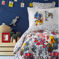 Постільна білизна Karaca Home - Beris kirmizi 2019-2 червоний ранфорс підлітковий