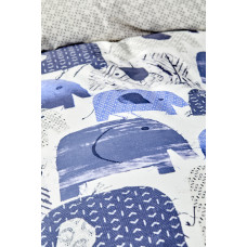 Постільна білизна Karaca Home - Ruben mavi 2019-2 блакитний ранфорс підлітковий