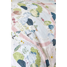 Постільна білизна Karaca Home - Forest yesil 2020-2 зелений ранфорс підлітковий