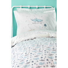 Постільна білизна Karaca Home - Shark yesil 2020-2 зелений ранфорс підлітковий