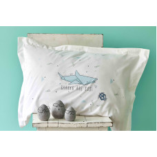 Постільна білизна Karaca Home - Shark yesil 2020-2 зелений ранфорс підлітковий