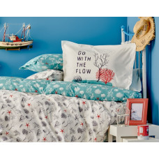 Постільна білизна Karaca Home - Deep 2018-1 ранфорс підлітковий (простирадло 160х240 см)