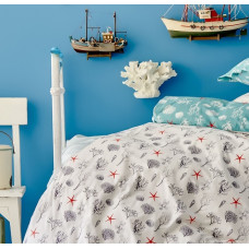 Постільна білизна Karaca Home - Deep 2018-1 ранфорс підлітковий (простирадло 160х240 см)