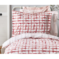Постільна білизна Karaca Home - Malavi somon лососевий ранфорс підлітковий