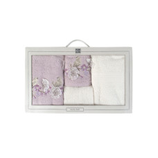 Набір рушників Karaca Home - Lucy lila-offwhite лілово-кремове 4 предмета