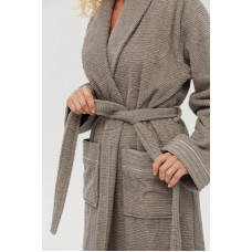 Халат махровий Lotus Home - Nella grey S/M
