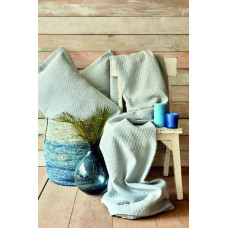 Покривало з наволочкою Karaca Home - Charm bold mavi блакитний 160*240 полуторний