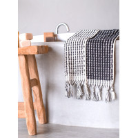 Рушник Barine - Curly Bath Towel ecru-black кремово-чорний 90*170