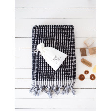 Рушник Barine - Curly Bath Towel ecru-black кремово-чорний 45*95