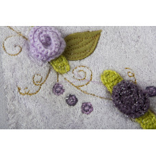 Рушник бамбуковий Maxstyle - Luna ліловий 85*150