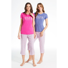 Домашній одяг US Polo Assn - Футболка і бриджі 15601 фукcія, L