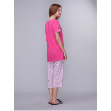 Домашній одяг US Polo Assn - Футболка і бриджі 15601 фукcія, L