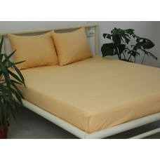 ТМ TAG Простирадло на гумці + наволочки 160х200х20 Apricot Cream