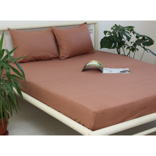 ТМ TAG Простирадло на гумці + наволочки 160х200х20 Mahogany Rose