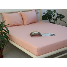 ТМ TAG Простирадло на гумці + наволочки 180х200х20 Pale Blush
