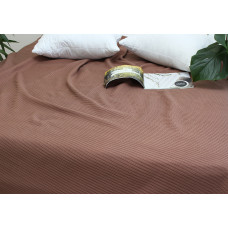 Простирадло-покривало піке 200х235 см. Косичка кавова