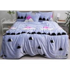 Комплект постільної білизни велсофт (мікрофібра) ALM1916