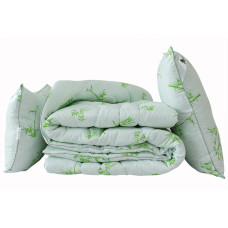 Ковдра "Eco-Bamboo white" 1.5-сп. + 2 подушки 70х70