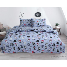Комплект постільної білизни Совята (серый)