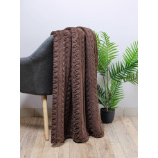 Плед флісовий Home Line жакард (шоколадний) 150х195см 187284