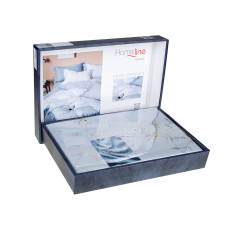 Євро комплект постільної білизни Home Line "ОРХІДЕЯ СИНІЙ" (в коробці) 187058