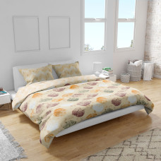 Двоспальний комплект постільної білизни Home Line "ЛИСТЯ" (бежевий) 184338