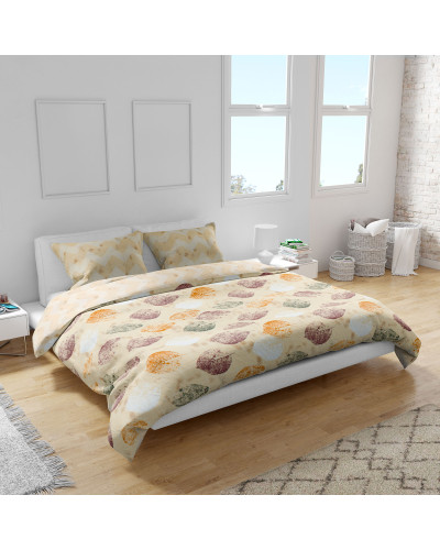 Двоспальний комплект постільної білизни Home Line "ЛИСТЯ" (бежевий) 184338