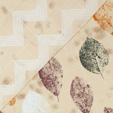 Двоспальний комплект постільної білизни Home Line "ЛИСТЯ" (бежевий) 184338