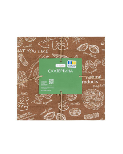 Скатертина Home Line "Паста" (світло-коричневий/суровий) 120х150 183953