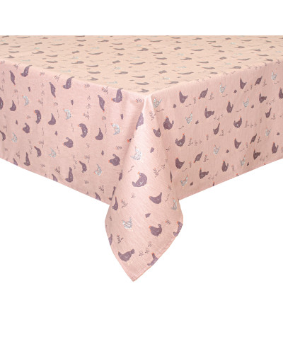 Скатертина Home Line "Прогулянка з курчатами" (рожеивй) 120х150 183701