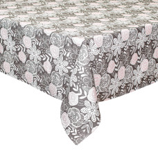Скатертина Home Line "Квіти декоративні" (графітово-фрезові) 120х150 183594