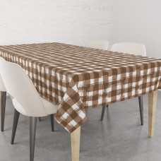 Скатертина Home Line "Клітинка" (сіро-коричневий) 120х150 183211