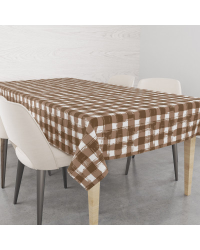 Скатертина Home Line "Клітинка" (сіро-коричневий) 120х150 183211