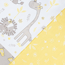 Півтораспальний комплект постільної білизни “МАДАГАСКАР” (кавово-жовтий/світло-жовтий) 183210